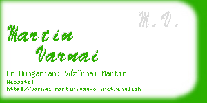 martin varnai business card